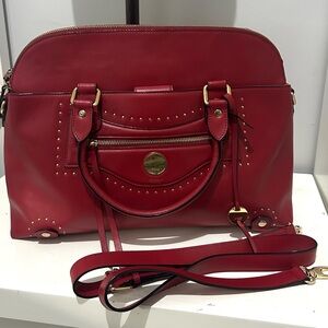Lodis Elegant Red Leather Handbag. New no tags